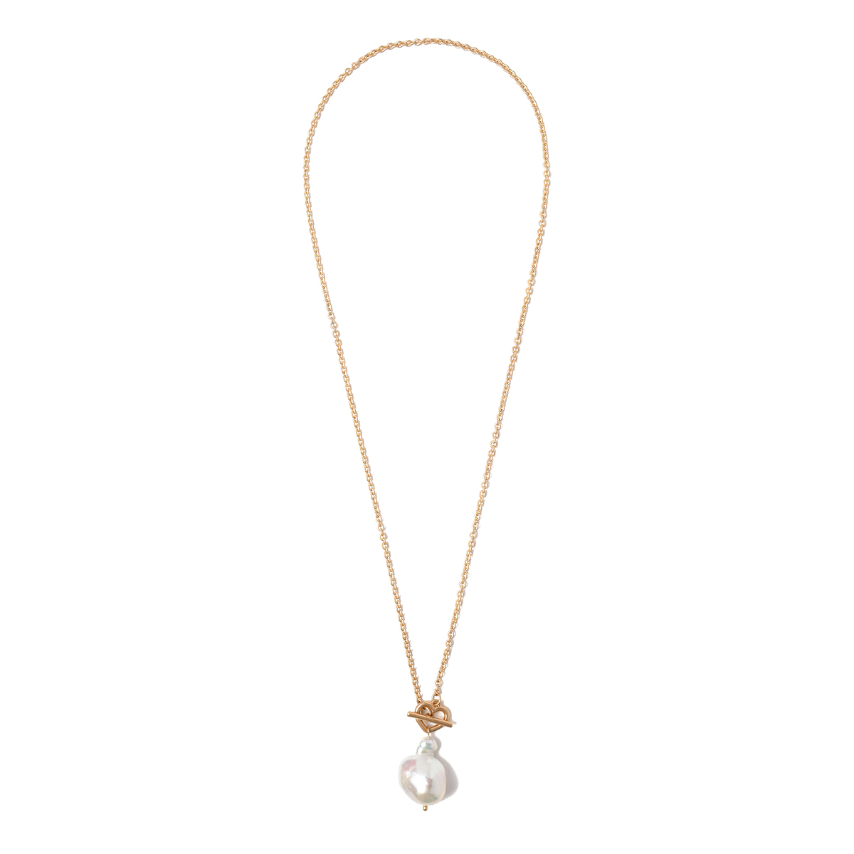 Symbol Pearl Necklace Gold
