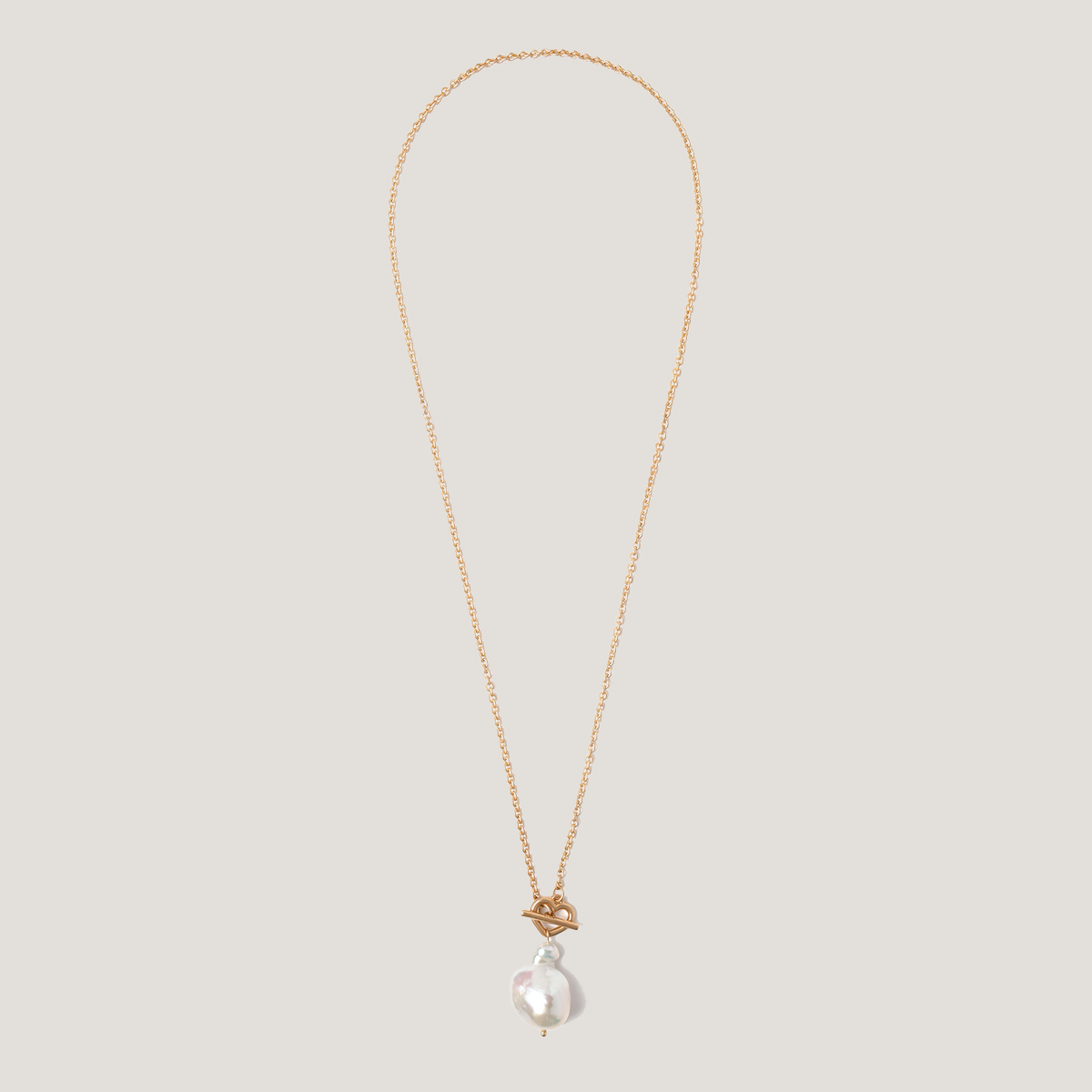 Symbol Pearl Necklace Gold