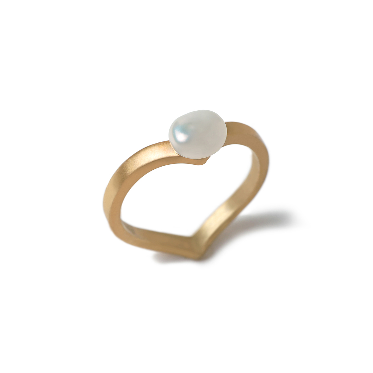 Eternal Side Heart Ring Gold