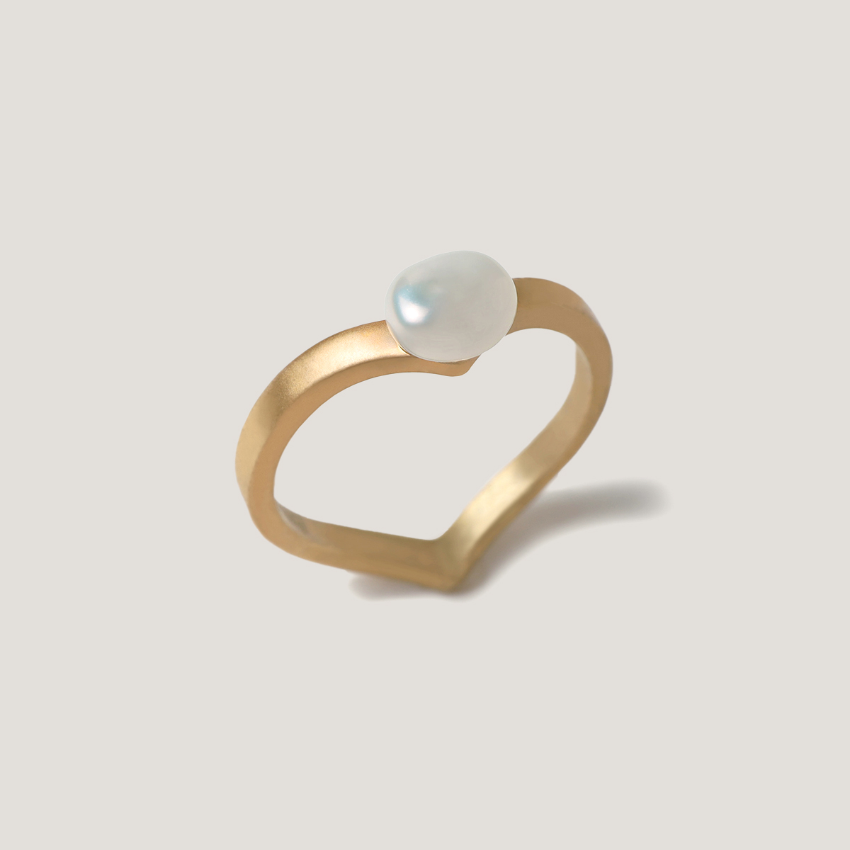 Eternal Side Heart Ring Gold