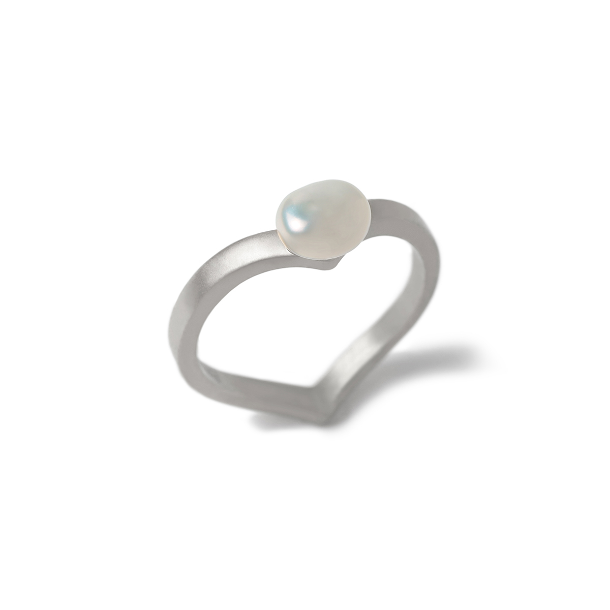 Eternal Side Heart Ring Silver