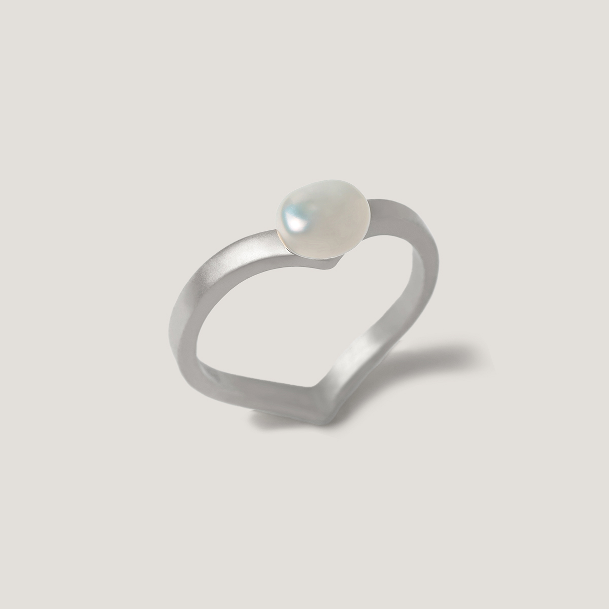 Eternal Side Heart Ring Silver