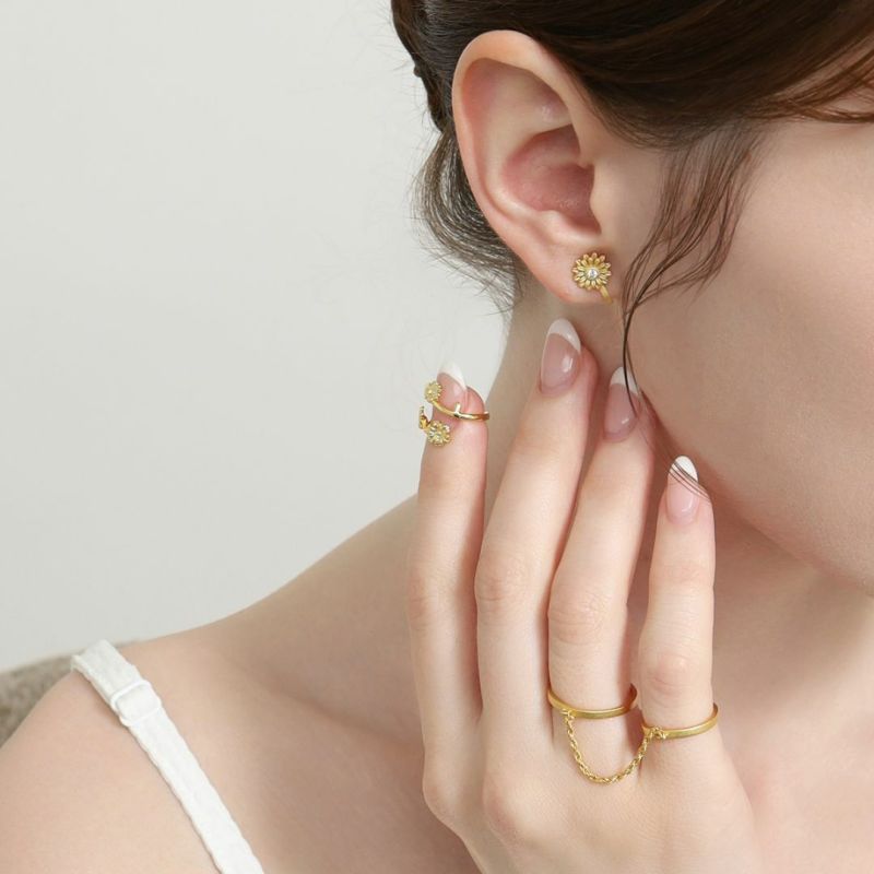 アクセサリー Freecus Flower Pierce clear flower pierce | decollte_accessory