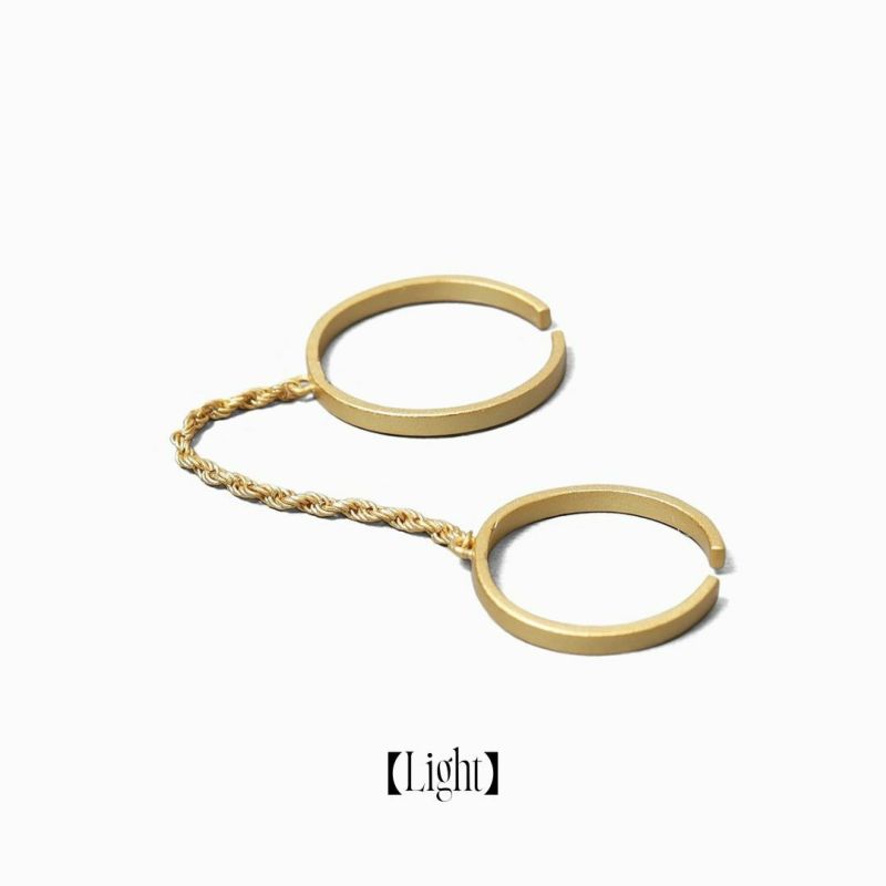 2-Way Chain Ear Cuff Ring (Gold)【Luxe】 | Freecus