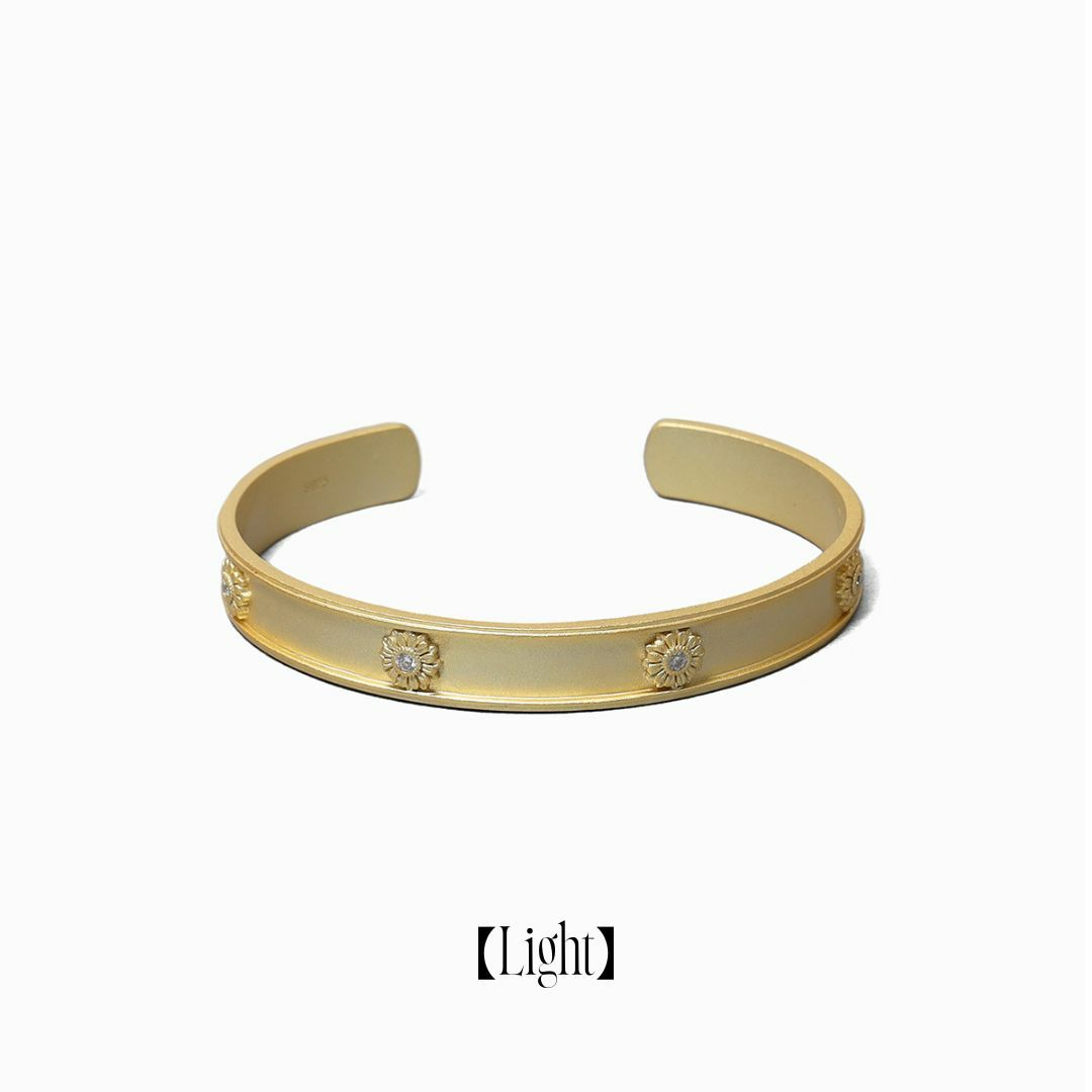 Flower Bangle (Gold)【Light】 | Freecus