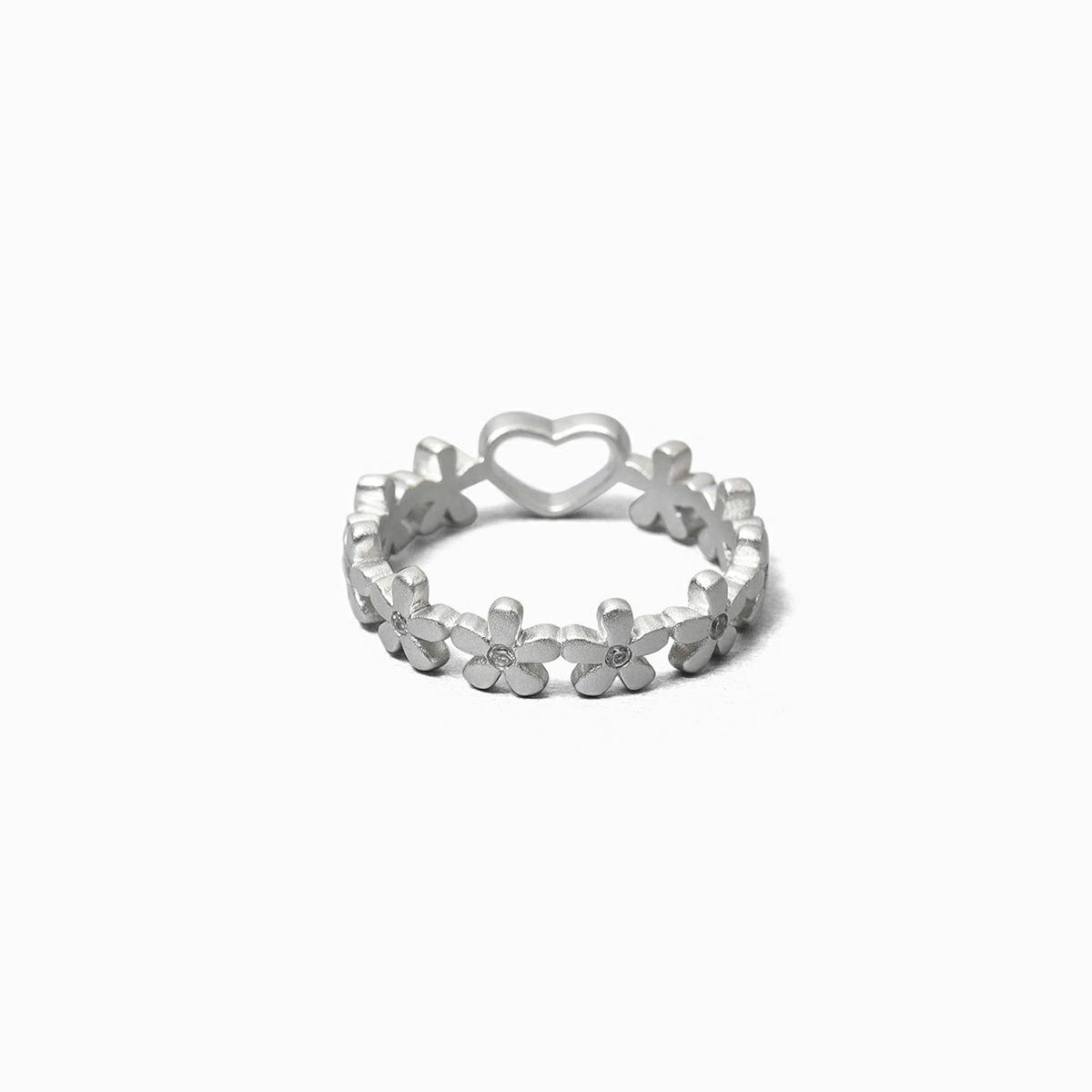 Flower Eternity Ring (Silver)【Luxe】 | Freecus
