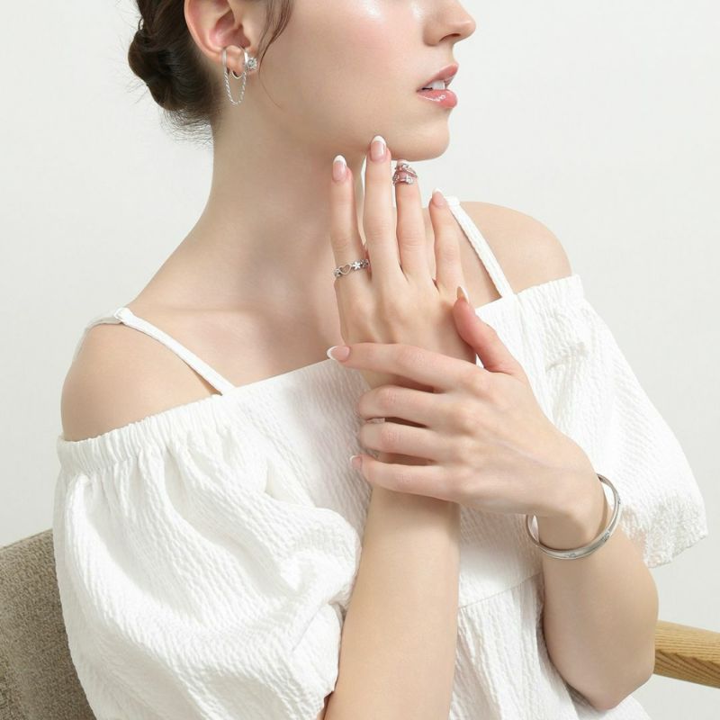 Flower Eternity Ring (Silver)【Luxe】 | Freecus
