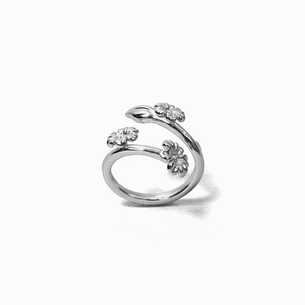Flower Nail Ring (Silver)【Luxe】 | Freecus