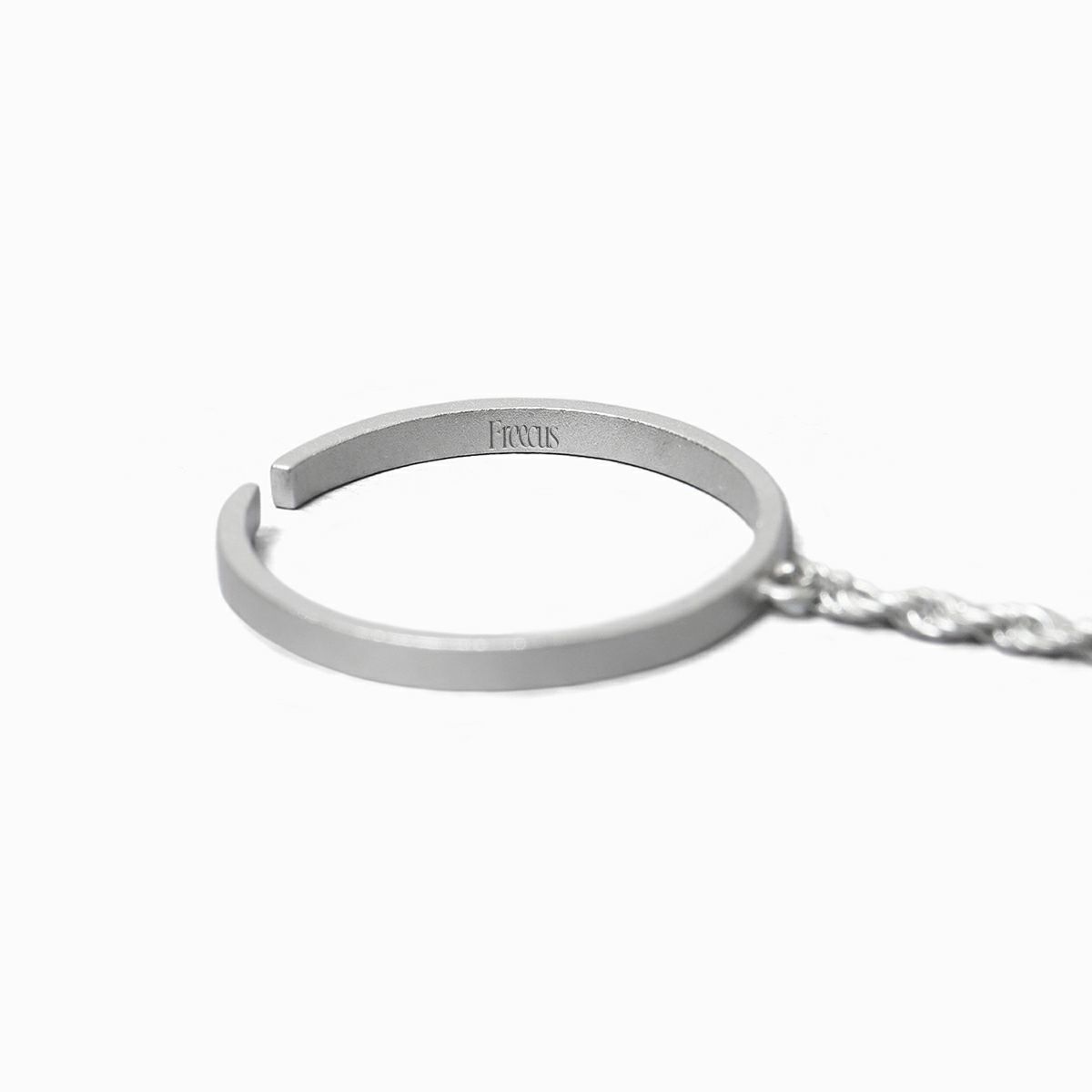 2-Way Chain Ear Cuff Ring (Silver)【Luxe】 | Freecus