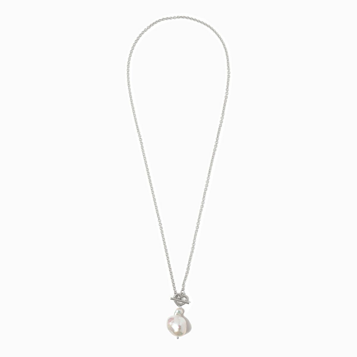 Symbol Pearl Necklace（Silver）【Light】 | Freecus